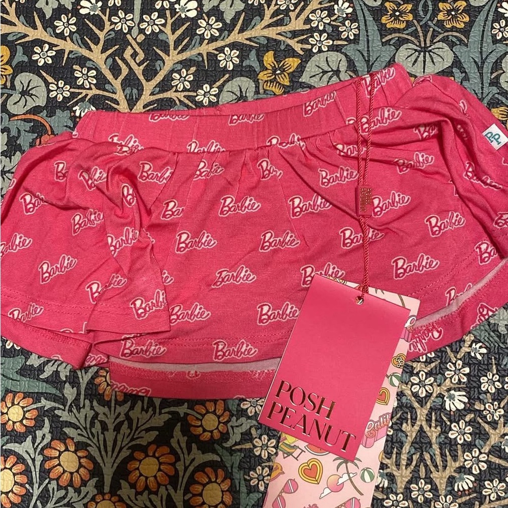 Posh Peanut Barbie Logo Pink Shorts